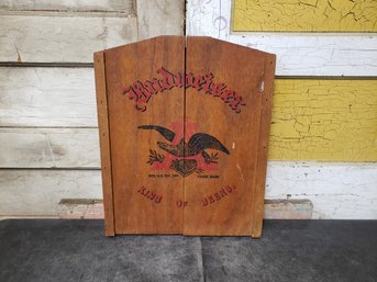 Budweiser Dart Board In Cabinet A3