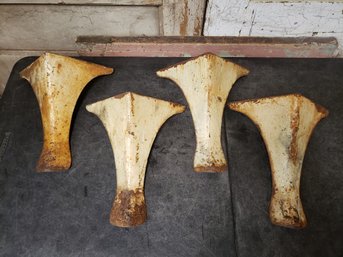 Vtg Metal Legs Lot Of 4 A3