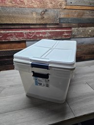 2 66 Quart Storage Totes With Lids A6