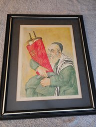 'HOLDING THE TORAH' BY H. GUERIG SIGNED RARE HC.  B3