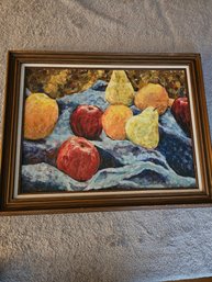 Framed Fruit Oil Painting On Canvas B18