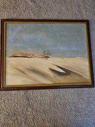 Signed Landscape Oil Painting On Canvas B22
