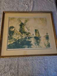 Al Mettel, River In Flanders, Etching, Signed And Titled In Pencil B27