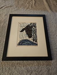 Baa Baa Black Sheep Signed C Savage. Print Artwork B32