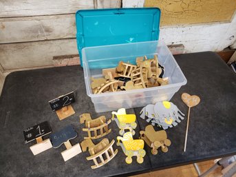 Wooden Lot Signs Carriage Elephant Rocking Horse K1