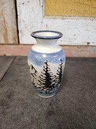 Bill Aitken Mountain Forest Ceramic Vase K1