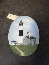 Montauk Point, NY Lighthouse Hanging Plaque K1