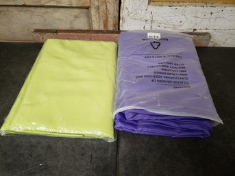 New Green And Purple Tablecloth Lot J2