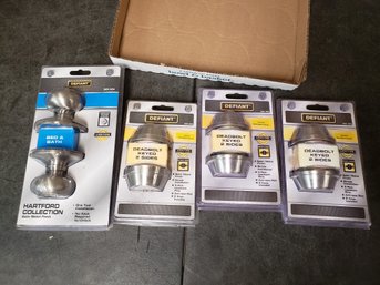 New Deadbolt And Door Knob Lot J2