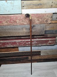 Vtg Horn Handle Cane A1