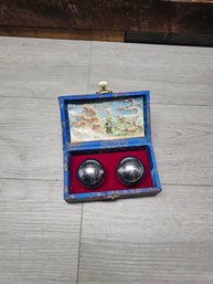 SET 2 CHINESE HEALTH EXERCISE STRESS BAODING BALLS RELAXATION THERAPY A1