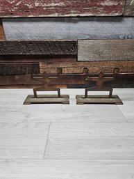 Pair Of Vintage Mcm Brass Kokopelli Pop Art Candlesticks A1