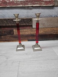 Pair Of Candle Sticks A1