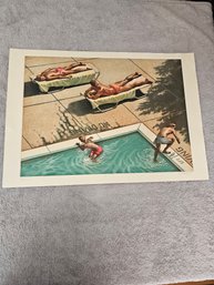 Art Werger Signed And Numbered Etching 6/10 Title 'heatwave' B52