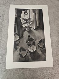 Art Werger Signed And Numbered Etching 18/50 Title 'waiting' B53