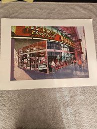 Art Werger Signed And Numbered Etching 13/35 Title 'restaurant' B60