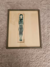 Framed Numbered Lithograph 6/20 Titled 'fearo' Signed J.S.D B71