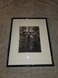 Framed Numbered Signed Etching David Williams 'crucifixion' B75