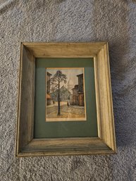 Antique Etching In Colors Artist H. Tourneur Original Signed 'Montmartre Eglise B76