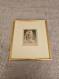 Title: Antique  La Franaise Artist: John Sloan American, Lock Haven, Pennsylvania Framed Etching B85