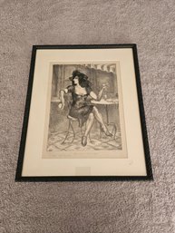 RARE Limited To 25 Proofs Framed Signed Helen Farr To John Sloan Titled Aphrodisiac Angna Enders B86