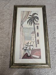 Vintage Framed Coastal Artwork Print By Artist C. Winterle Olson B98
