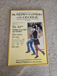 Sunday In The Park With George Musical Poster 1984 With Bernadette Peters B99
