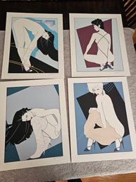 Set Of Four Orignal Rare AP Artist Proofs Patrick Nagel Serigraphs 'Playboy Portfolio I' C2