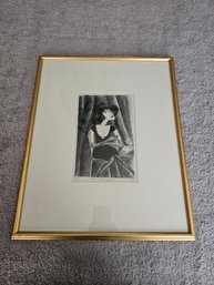 Angna Enters In Aphrodisiac-Green Hour 1930 Numbered 3/25  Aline Fruhauf Lithograph C15