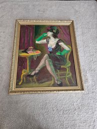 Original Pil Painting Signed Helen Farr C19