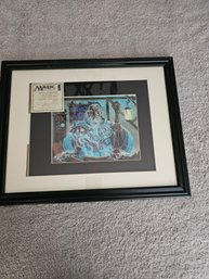 Framed Signed Magic The Gathering Print 'mental Discipline' C21