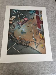 Art Werger Signed Etching Numbered 36/40 Titled On Shakey Ground C34