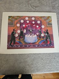 Art Werger 1983 Signed Etching Numbered 7/25 Titled Dont Invite The Ringlings To Dinner C34