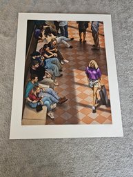 Art Werger Signed Etching Numbered 19/40 Titled Peer Review C35