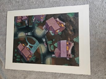 Art Werger 1984 Signed Etching Numbered 20/25 Titled Suburban Scenario C36