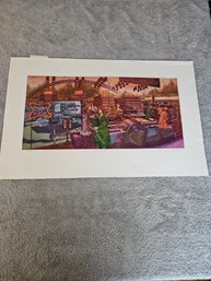 Art Werger Signed Etching RARE AP Artist Proof Titled Supermarket C39