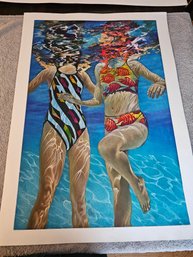 Art Werger Signed Etching 'sirens' Numbered 9/40 C50