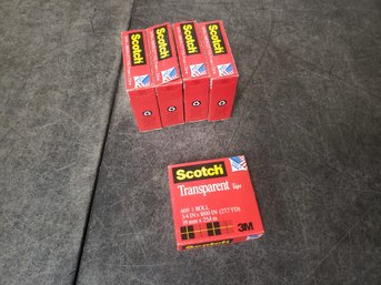 New Scotch Transparent Tape Lot Of 5 H2