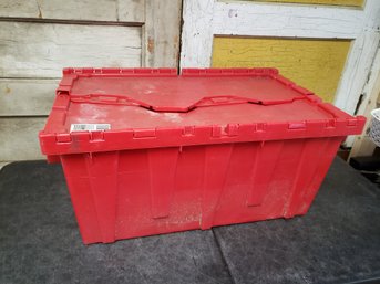 Red Flip Top Storage Tub A3
