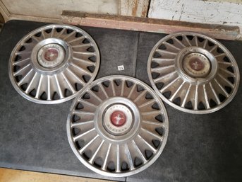 Vtg Ford Mustang Hubcap Lot Of 3 R1a#28