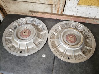 Vtg Cadillac Hubcap Lot Of 2 R1c#30