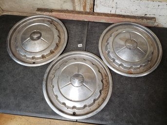 Vtg Chevrolet Hubcap Lot Of 3 R1c#35