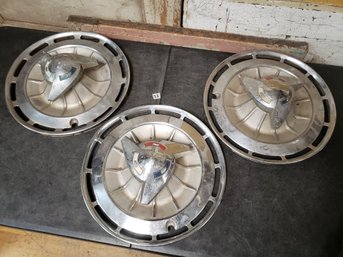 Vtg Chevrolet Impala Hubcap Lot Of 3 R1c#38