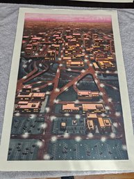 Rare Last Print Art Werger Signed Etching Titled Perimeter Numbered 25/25 C53