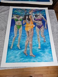 Art Werger Signed Etching Titled Graces Numbered 39/50 C59