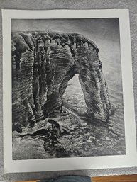 Art Werger Signed Etching Titled Cliffs At Emetat Numbered 3/3 C73