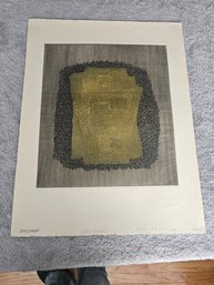 ARTHUR LUIZ PIZA. 'Untitled' Calcography. Signed C83