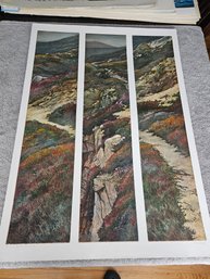 Art Werger Signed Etching Titled Memory And Presence Three Fold Path Numbered 2/10 C89