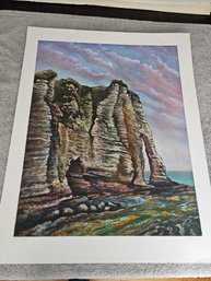Art Werger Signed Etching Titled E Tretat Revisited 4/30 2001 C95