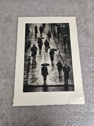 Art Werger Signed Etching Titled Intermittent Showers Numbered 42/75 1992 C98